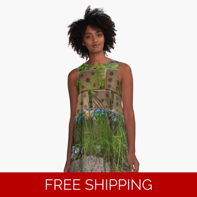 Le Studio A Line Dress Roll the Bones Monument